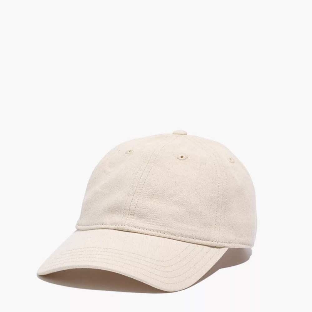 NWT ORGANIC COTTON BROKEN-IN BASEBALL CAP -Alabaster